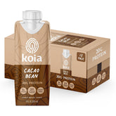 Koia plant-based protein shake bottle with creamy texture for quick on-the-go fuel.