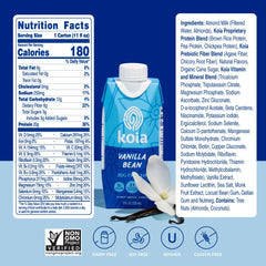 Koia Vanilla Bean protein shake pour into glass for easy sipping.