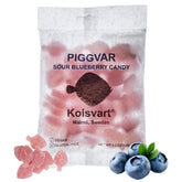 Kolsvart pigvar-shaped candy close-up, vegan and gluten-free snack option.