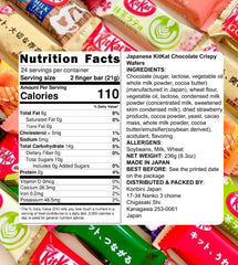 KONBINI JAPAN KitKat flavors assortment featuring classic milk chocolate