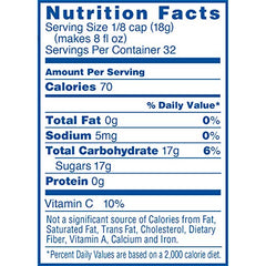 Open Kool-Aid canister showing measuring lid and blue raspberry powder