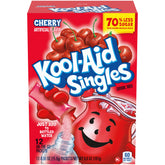 Kool-Aid Singles Cherry packets front view for quick hydration and flavor