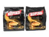 Kopiko 3 in 1 instant coffee front view, convenient sachets for quick mornings.