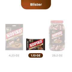 Kopiko coffee candy 4-pack provides convenient enjoyment during busy commutes.
