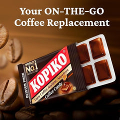 Kopiko coffee candy energizes on-the-go moments with bold aroma.
