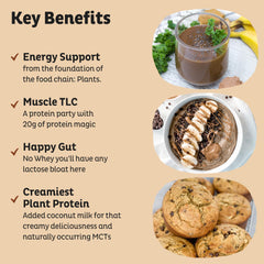 KOS Organic Protein Powder chocolate peanut butter tub highlights indulgent flavor