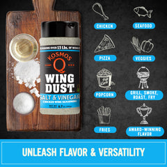Kosmos Q Salt and Vinegar Wing Dust dusting popcorn for a tangy upgrade