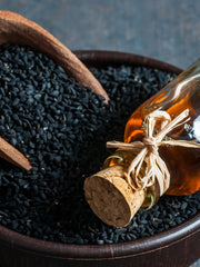 Kovafood black cumin seeds closeup, aromatic seeds ideal for spice blends and cooking