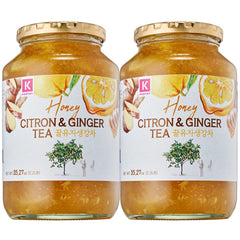 KPANTRY Korean Yuja Tea jar close-up shows real citrus pulp and honey sweetness.