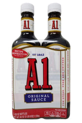 Kraft A1 Original Sauce bottle front view enhances steak flavor