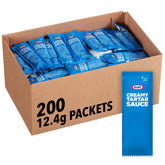 Kraft Creamy Tartar Sauce Packet front view ideal for dipping seafood
