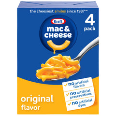 Kraft Mac and Cheese four-box pack ready for quick family dinners