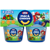 Kraft Mac & Cheese cups with Fire Flower shapes, quick comfort in minutes