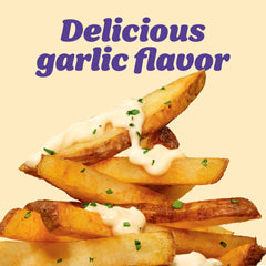 Kraft Mayo Garlic Aioli on a burger as a rich topping.