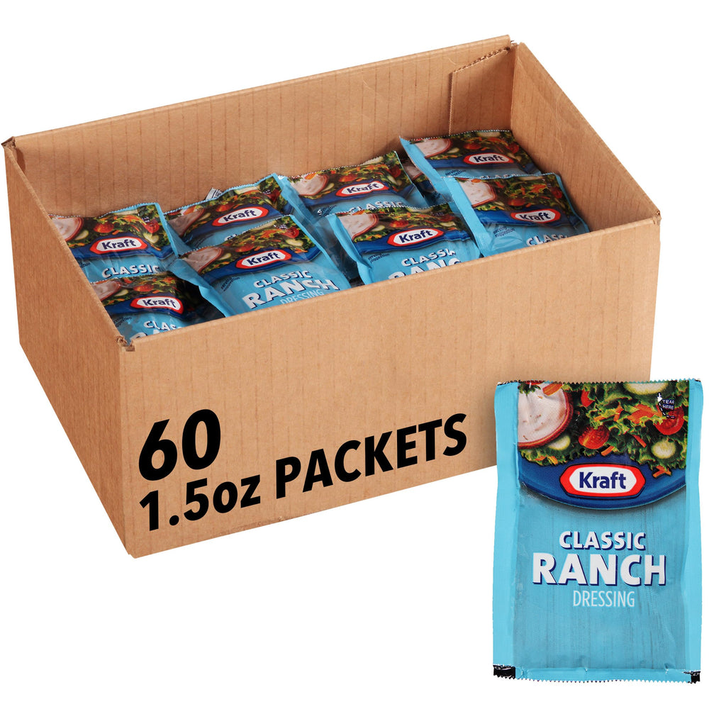 Kraft Ranch dressing single-serve packet front for salads
