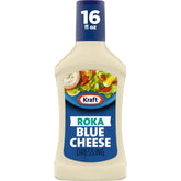 Kraft Roka Blue Cheese Dressing bottle ready for bold salads.