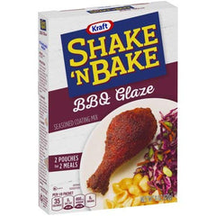 Kraft Shake 'n Bake BBQ Glaze packet with dry mix for easy seasoning.