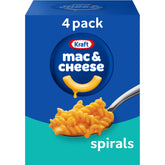 Kraft Spirals Mac and Cheese box front showing packaging and 5.5 oz size for quick meals