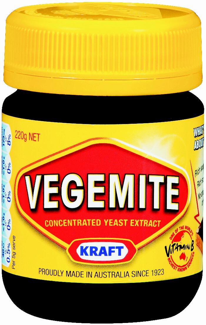 Kraft Vegemite 220g jar four-pack, ideal as a savory spread for toast