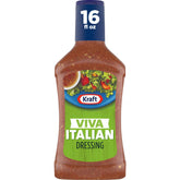 Kraft Viva Italian Dressing bottle with squeezable top for easy pouring on salads