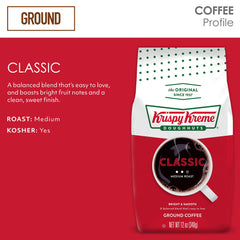 Krispy Kreme Classic coffee beans close-up with bright aroma