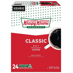 Krispy Kreme Classic cup with steam shows inviting aroma.