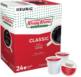 Krispy Kreme Classic coffee pods front view for Keurig brewing.