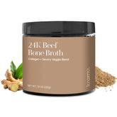 KROMA 24K Beef Bone Broth Powder bottle offering protein-rich daily nourishment