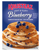 Krusteaz Blueberry Pancake Mix boxes pack—easy family breakfast option.