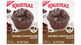 Krusteaz Double Chocolate Muffin Mix box, two-pack convenience for quick baking.