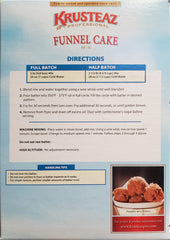 Krusteaz funnel cake mix batter in bowl for easy mixing.
