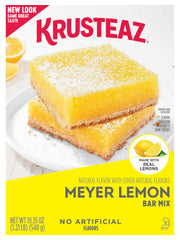 Krusteaz Meyer Lemon Bars crust being prepared for easy home baking