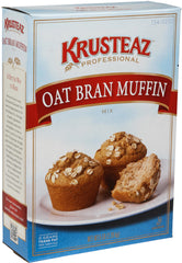 Krusteaz oat bran muffin mix box ready for quick family baking and sharing.