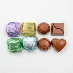 Ksana Choco 8-piece praline assortment perfect for gourmet sampling at home