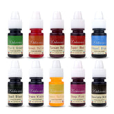 Ktdorns food coloring 10-color kit bottles showcase vibrant hues for baking and decorating.