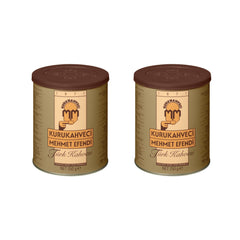 Kurukahveci Mehmet Efendi Turkish coffee pack front, premium aroma and gift-ready packaging
