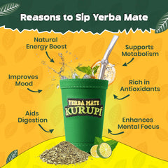 Kurupi Yerba Mate Mint Lemon aroma offers naturally cooling flavor.