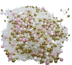 Kuting gold sprinkles on cake to add sparkle and contrast