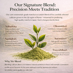 Bowl and whisk with Kyoto Dew Matcha, showcasing vibrant green ceremonial tea.