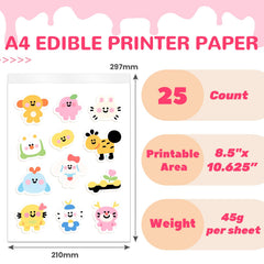 KYUNSEN A4 edible printer paper ready for home bakers and printers