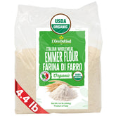 L'Oro Del Sud Emmer flour packaging shows organic Italian origin.