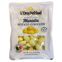 L'Oro Del Sud Mariella gnocchi plated with sauce and herbs
