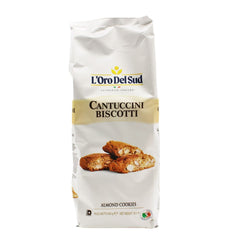 L'Oro Del Sud traditional almond biscotti cantucci 800g, ideal for gifting or sharing with coffee.