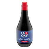 La Choy Soy Sauce bottle on the counter ready to boost weeknight flavor.
