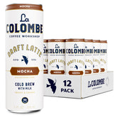 La Colombe Mocha Draft Latte can-front view, on-the-go caffeine boost.
