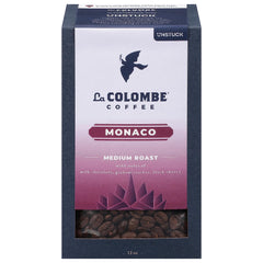La Colombe Monaco coffee beans in bag ready for grinding for a rich brew