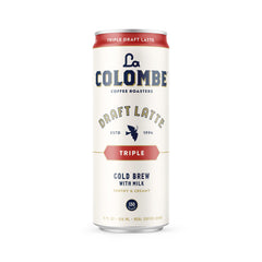 La Colombe Triple Draft Latte can, convenient single-serve format for on-the-go coffee.