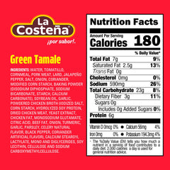 La Costena green tamales pork-filling highlights pork and green sauce for savory meals