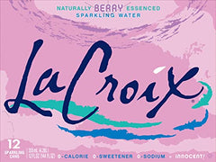 Close-up of La Croix Berry can highlighting recyclable packaging and eco-friendly design