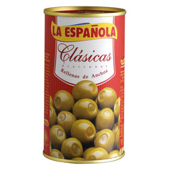 La Espanola Clasicas green olives stuffed with anchovies for antipasti and cheese boards